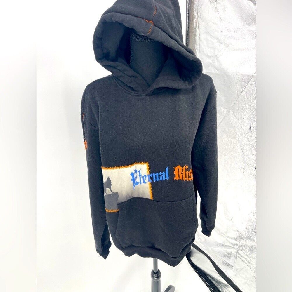 Forever, 21 men's size hoodie, size small wolf, black‎